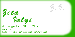 zita valyi business card