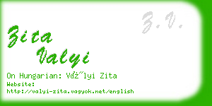 zita valyi business card